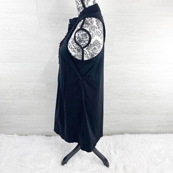 BCBGmaxazria Ruffle Racerback A-Line Cotton Blend Dress - Picture 8 of 10